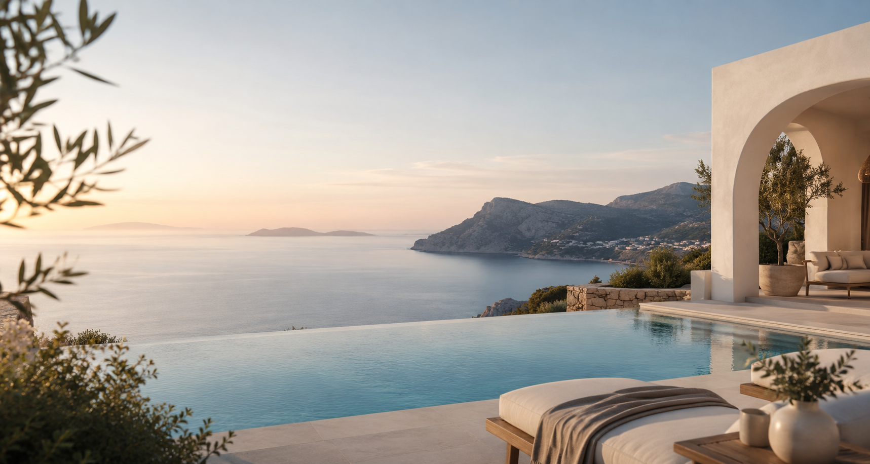 Luxury villa background