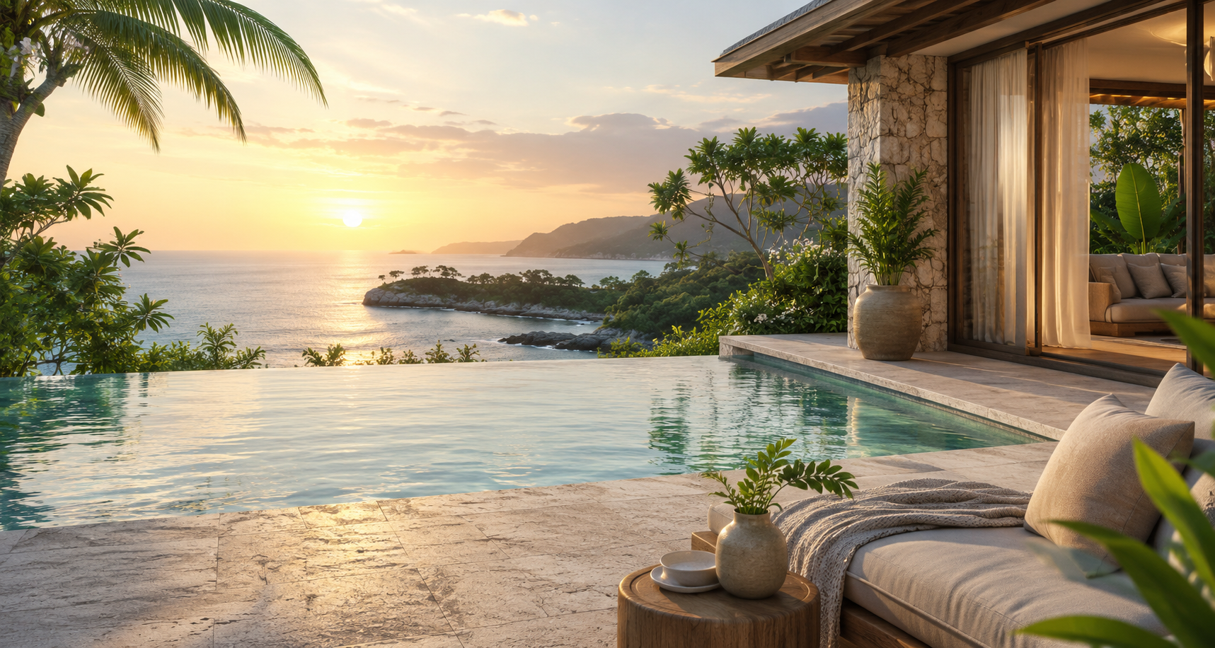 Luxury villa background